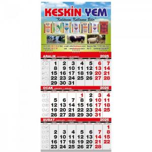Ekonomik Küçük Boy Gemici Takvim ( 31 x 63 cm )